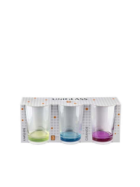 Uniglass Set of Glasses Water made of Glass 3pcs