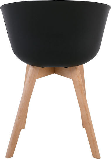 Столове Трапезария Optim 54x51x79бр 4бр Natural, Black Столове Трапезария Optim 54x51x79бр 4бр Natural, Black