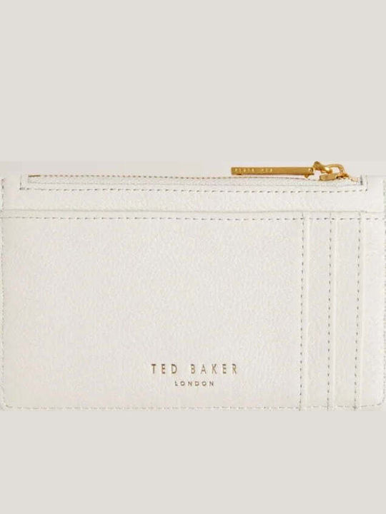 Marleah Large Leather Women's Wallet Cards Ecru