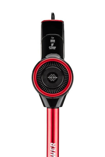 Hyundai Vc609 Ηλεκτρική Σκούπα 2 σε 1 Stick & Χειρός Κόκκινη