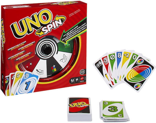 Επιτραπέζιο Παιχνίδι Uno Spin για 2-10 Παίκτες 7+ Ετών Mattel