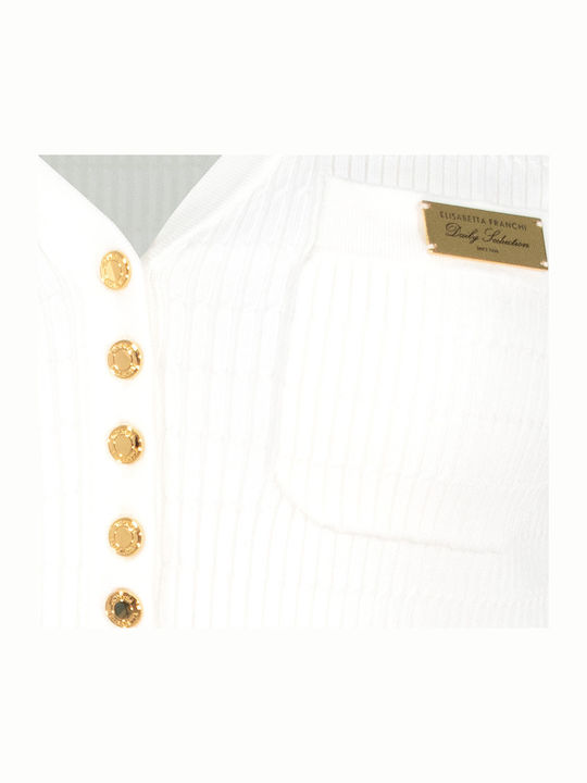 Damen Bluse mit 3/4 Ärmel White