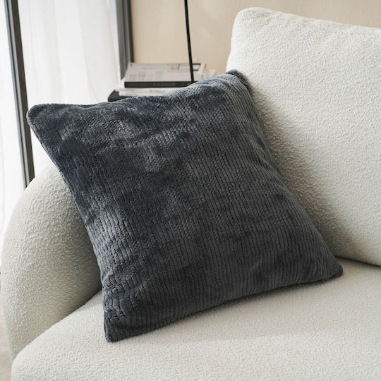 Gofis Home Διακοσμητική Μαξιλαροθήκη Polar από Γούνα Pearl Grey 109/15 50x50εκ.