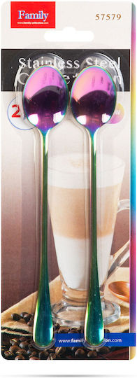 Linguri Cafea Ceai Oțel Inoxidabil Multicolore 19.5cm 57579 2 Bucăți Linguri Cafea Ceai Oțel Inoxidabil Multicolore 19.5cm 57579 2 Bucăți