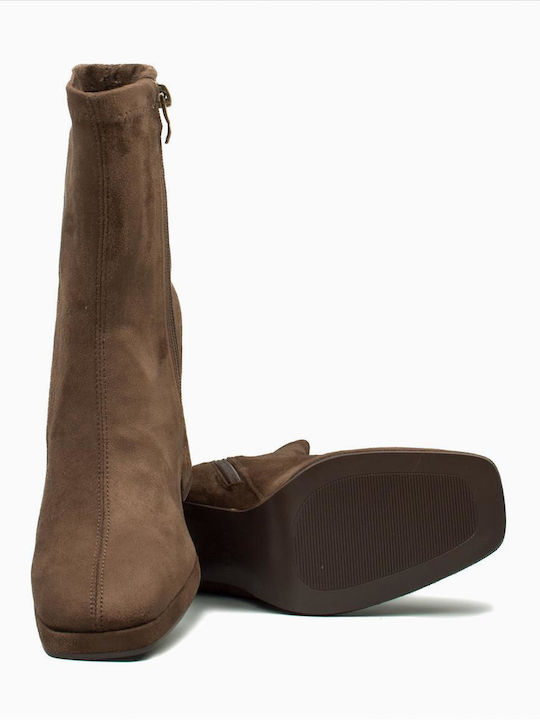 Stiefeletten Damen Braun