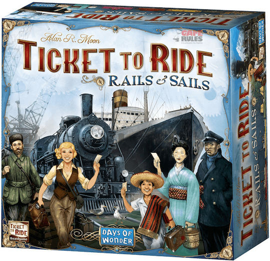Board Game Ticket To Ride: Rails & Sails for 2-5 Players 10+ Years Old (EN) Days of Wonder
