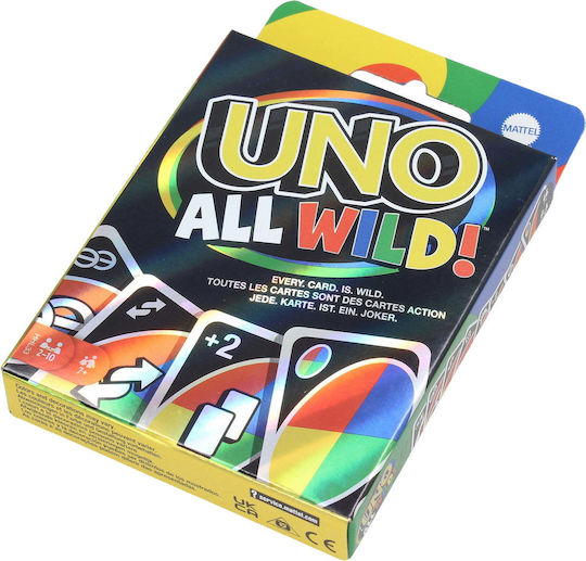 Επιτραπέζιο Παιχνίδι Uno All Wild για 2-10 Παίκτες 7+ Ετών (EN) Mattel