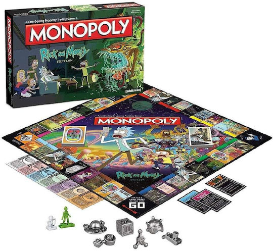 Επιτραπέζιο Παιχνίδι Rick and Morty Monopoly για 2-6 Παίκτες 8+ Ετών (EN) Winning Moves