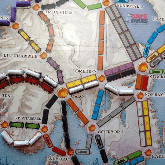 Board Game Ticket to Ride: Σκανδιναβικές Χώρες for 2-3 Players 8+ Years Old (EN) Days of Wonder