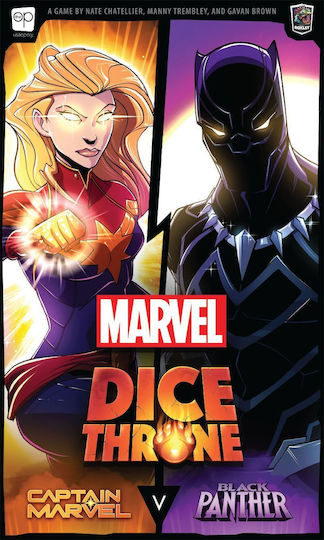 Настолна игра Dice Throne Marvel 2-Hero Box 1 Captain Marvel за 2 играчи 8+ години (EN) USAopoly