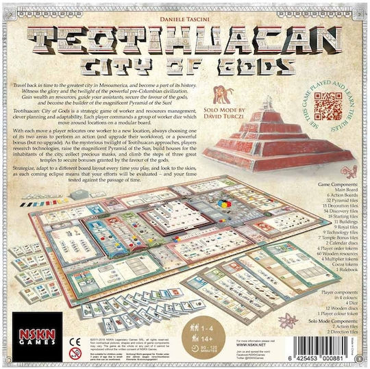 Board Game Teotihuacan City Gods for 1-4 Players 12+ Years Old (EN) NSKN Games