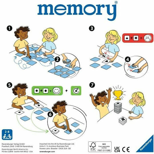 Board Game Super Mario Memory for 2-8 Players 3+ Years Old (EN) Ravensburger