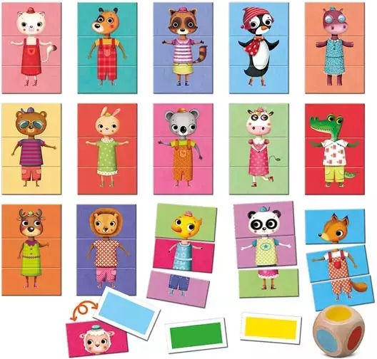 Board Game Super Mix Animals for 2-4 Players 3+ Years Old (IT) Ludattica