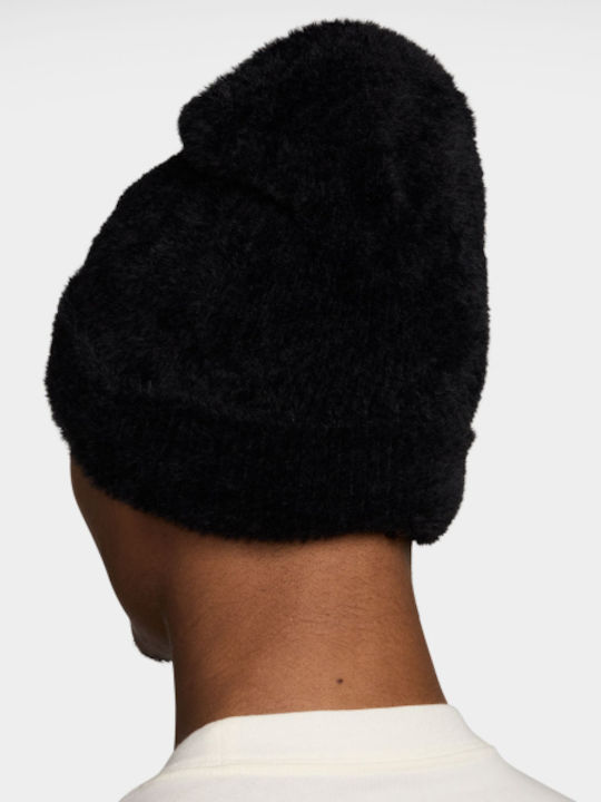 Peak Beanie Unisex Σκούφος Πλεκτός σε Μαύρο χρώμα