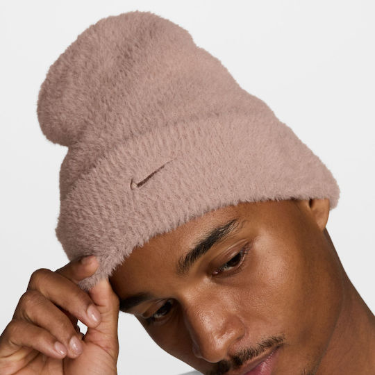 Peak Beanie Unisex Beanie Knitted in Pink color