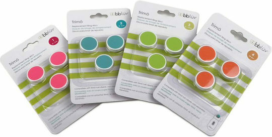 Bbluv Trimo Replacement Filing Discs Replacement Heads for Baby Electric Nail File 3 Pieces Orange
