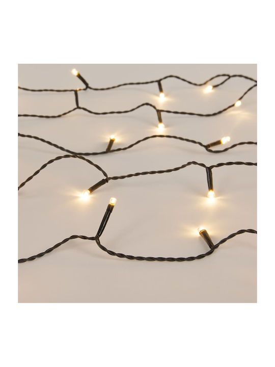 20 Lights LED 50m. Warm White Battery in String 1pcs