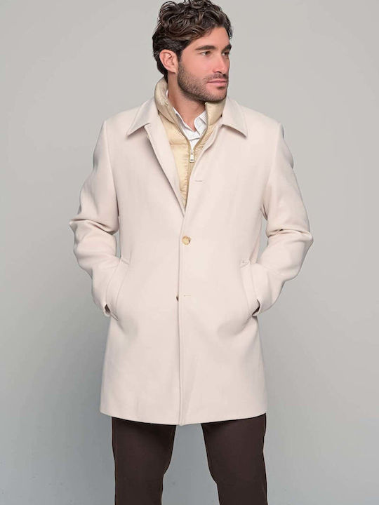 Marrone Men's Coat Brown - Beige