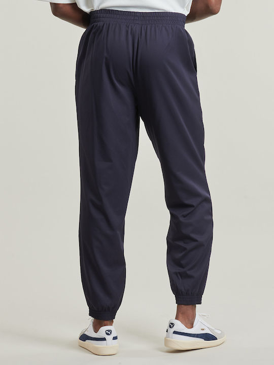 Pants Sweatpants Glossy with Elastic Navy Blue