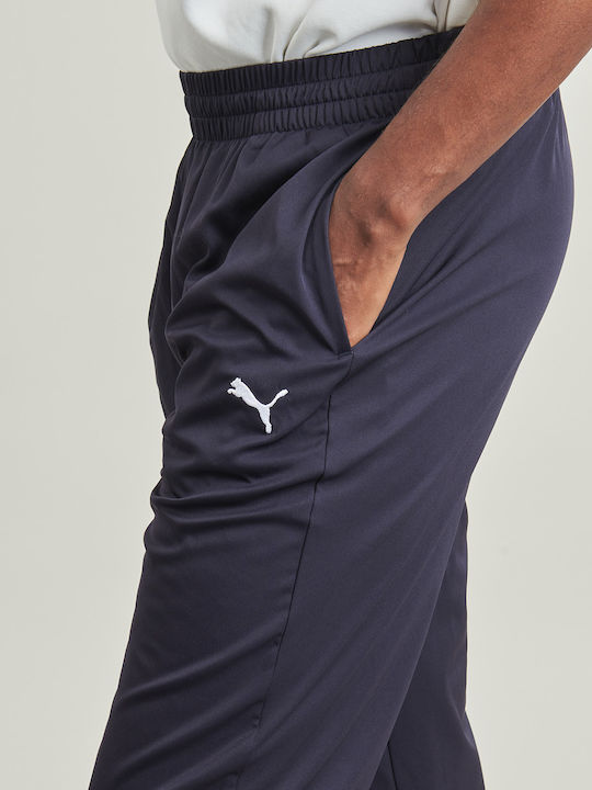 Pants Sweatpants Glossy with Elastic Navy Blue
