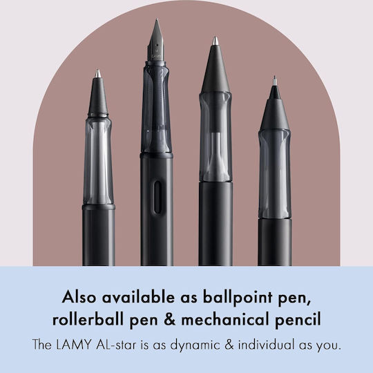 Lamy Al-star 071 Fountain Pen Fine Black Aluminum With Black Ink