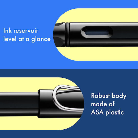 Lamy Safari 019 Fountain Pen Extra Fine Black from Plastic with Black Ink