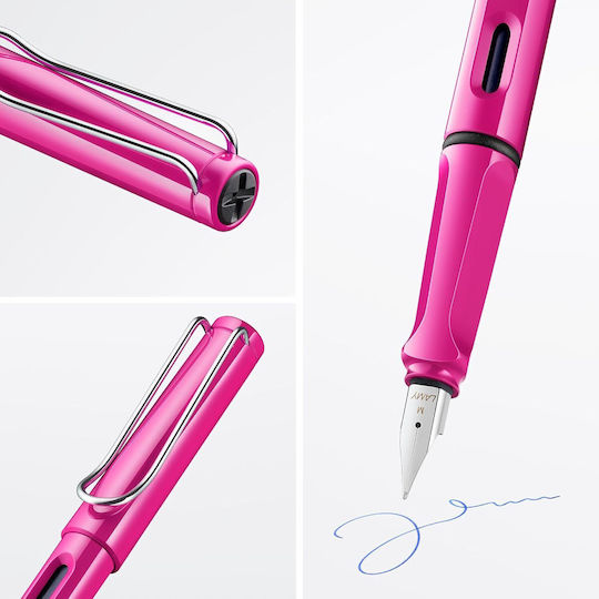 Lamy Safari 013 Писалка Fine Розова от Пластмаса с Червено Мастило