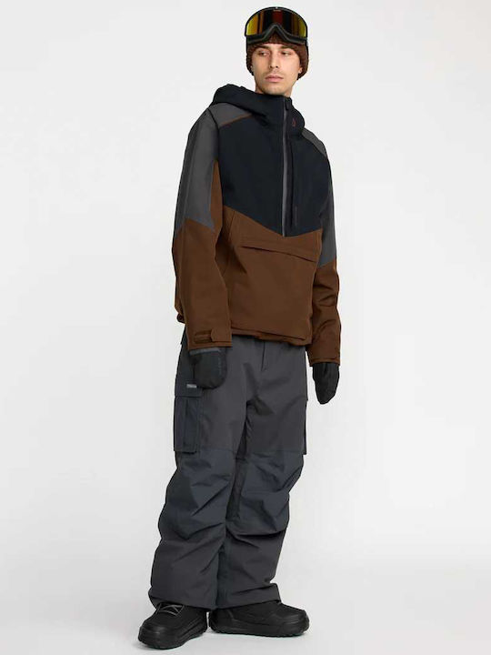 Volcom Brighton Pullover G0652606-BRN Ανδρικό Μπουφάν για Σκι & Snowboard Καφέ