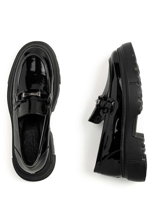 Leder Herren Mokassins in Schwarz Farbe