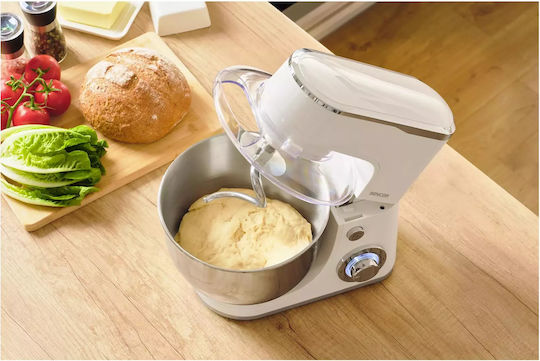 Sencor Stand Mixer 1300W with Stainless Mixing Bowl 5.2lt