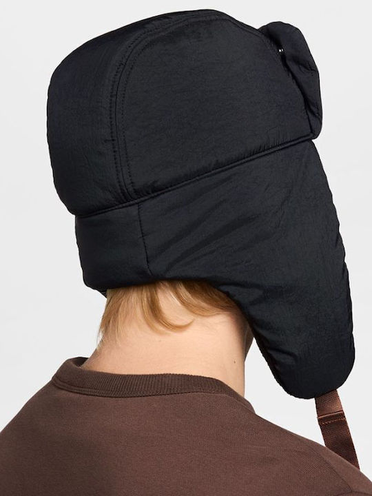 Fly Puffer Beanie Fleece Beanie Knitted in Black color