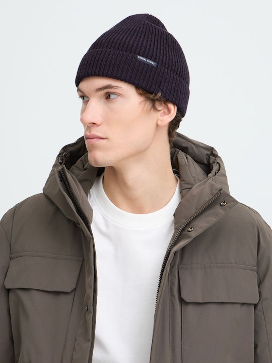 Beanie Unisex Σκούφος Πλεκτός σε Navy Μπλε χρώμα