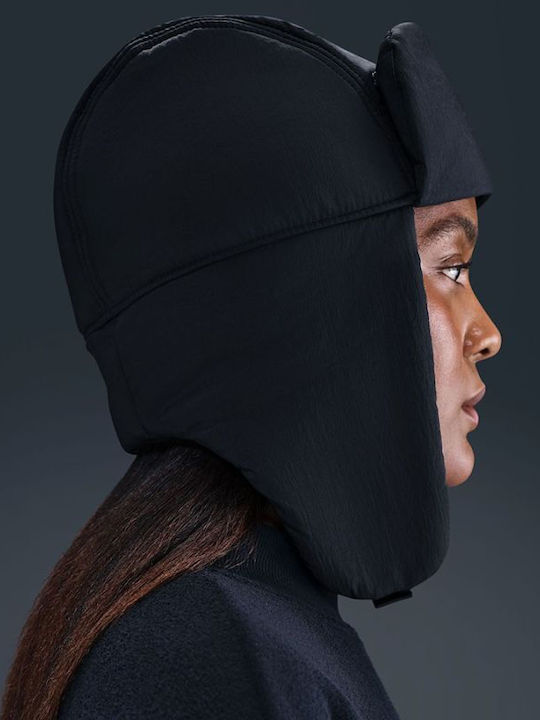 Fly Puffer Beanie Fleece Beanie Knitted in Black color