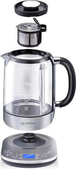 Alpina Appliances Електрическа Кана 1.7л 2200W Кафява