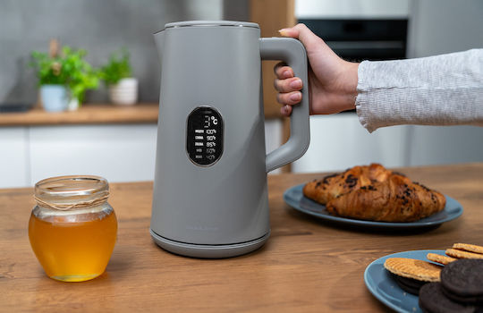 Gotze & Jensen Βραστήρας Ταξιδίου 1.5lt 1800W Γκρι