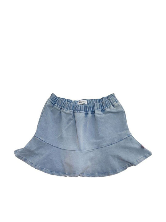 Kinder Rock aus Jeans Einfarbig Blau