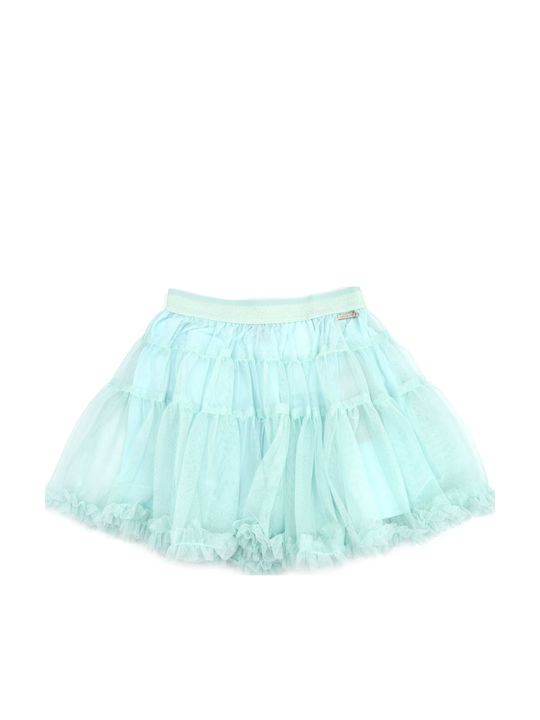 Kids Skirt Tulle Tulle One Color Turquoise