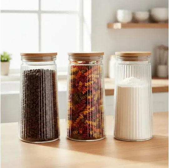 Vilde Vilde Allgemeine Verwendung Glas Transparentes Vasen mit Deckel 1400ml