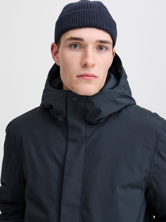 Beanie Unisex Beanie Knitted in Navy Blue color
