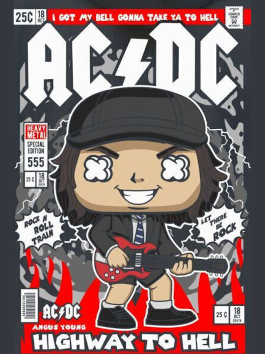 Hoodie Angus Young AC/DC Pop Culture Black Hoodie Angus Young AC/DC Pop Culture Black