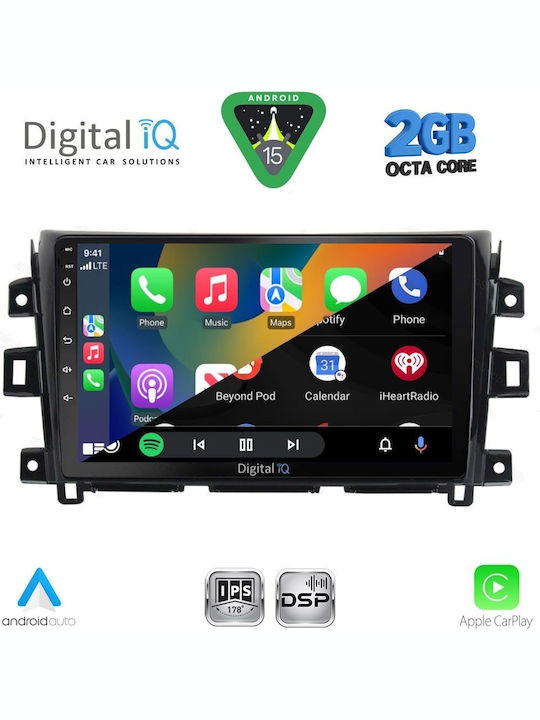 Digital IQ Car Audio System for Nissan Navara 2016 (Bluetooth/USB/WiFi/GPS/Apple-Carplay/Android-Auto) with Touch Screen 10"
