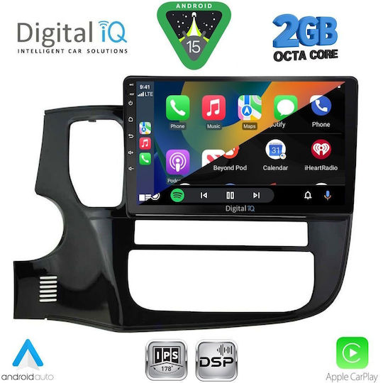 Digital IQ Car Audio System for Mitsubishi Outlander 2013-2020 (Bluetooth/USB/WiFi/GPS/Apple-Carplay/Android-Auto) with Touch Screen 10"