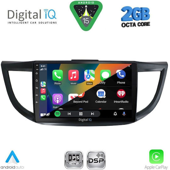 Digital IQ Ηχοσύστημα Αυτοκινήτου για Honda CR-V 2013-2017 (Bluetooth/USB/WiFi/GPS/Apple-Carplay/Android-Auto) με Οθόνη Αφής 10"