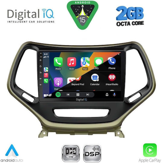 Digital IQ Car Audio System for Jeep Cherokee 2014 (Bluetooth/USB/WiFi/GPS/Apple-Carplay/Android-Auto) with Touch Screen 10"