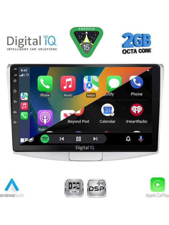 Digital IQ Car Audio System for Volkswagen Passat 2010-2015 (Bluetooth/USB/WiFi/GPS/Apple-Carplay/Android-Auto) with Touch Screen 10"