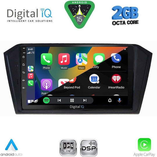 Digital IQ Car Audio System for Volkswagen Passat 2016-2022 (Bluetooth/USB/WiFi/GPS/Apple-Carplay/Android-Auto) with Touch Screen 10"