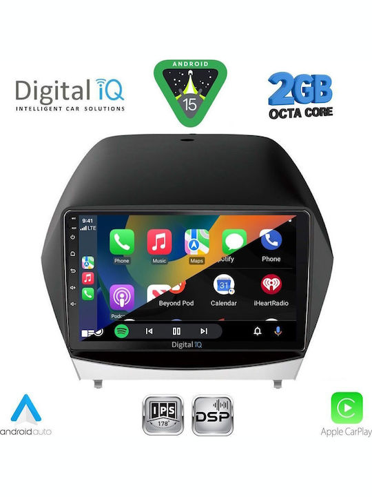 Digital IQ Car Audio System for Hyundai iX35 2010-2015 (Bluetooth/USB/WiFi/GPS/Apple-Carplay/Android-Auto) with Touch Screen 10"