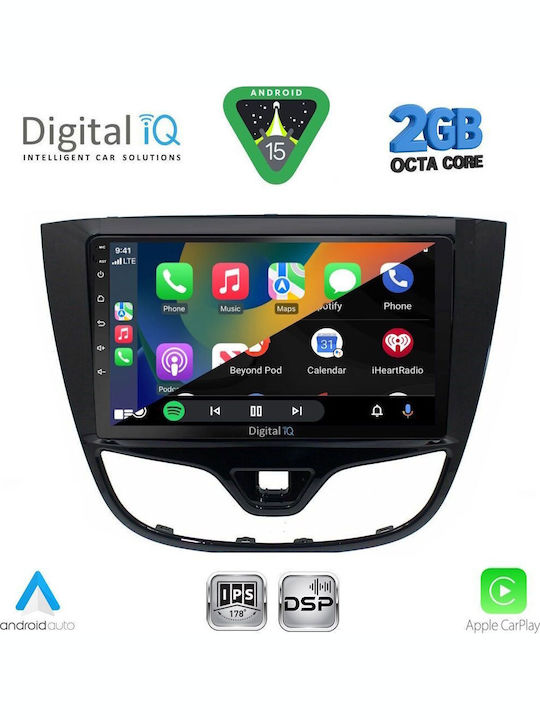 Digital IQ Car Audio System for Opel Karl 2014-2019 (Bluetooth/USB/WiFi/GPS/Apple-Carplay/Android-Auto) with Touch Screen 10"
