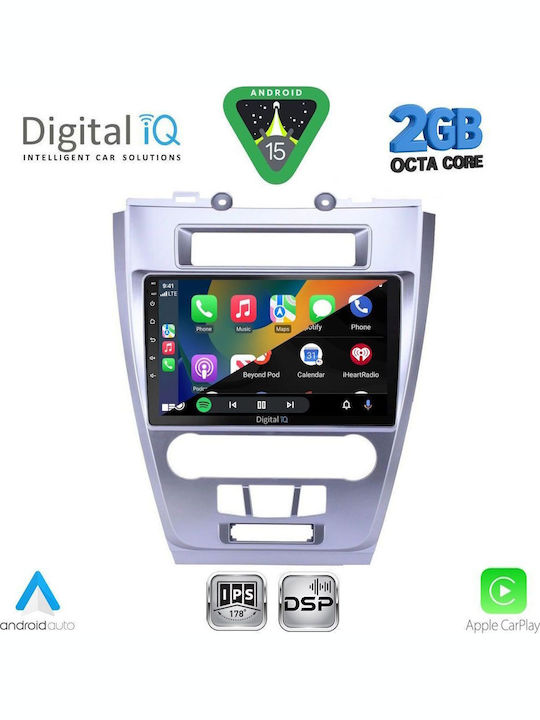 Digital IQ Car Audio System for Ford Fusion 2012-2017 (Bluetooth/USB/WiFi/GPS/Apple-Carplay/Android-Auto) with Touch Screen 10"