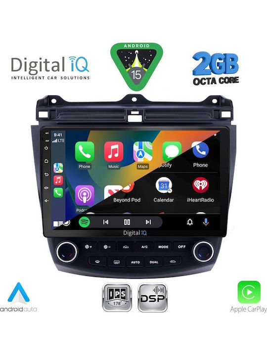 Digital IQ Car Audio System for Honda Accord 2003-2007 (Bluetooth/USB/WiFi/GPS/Apple-Carplay/Android-Auto) with Touch Screen 10"